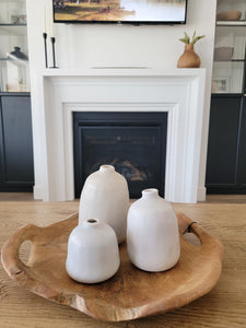 Gray sand vases (set of 3)