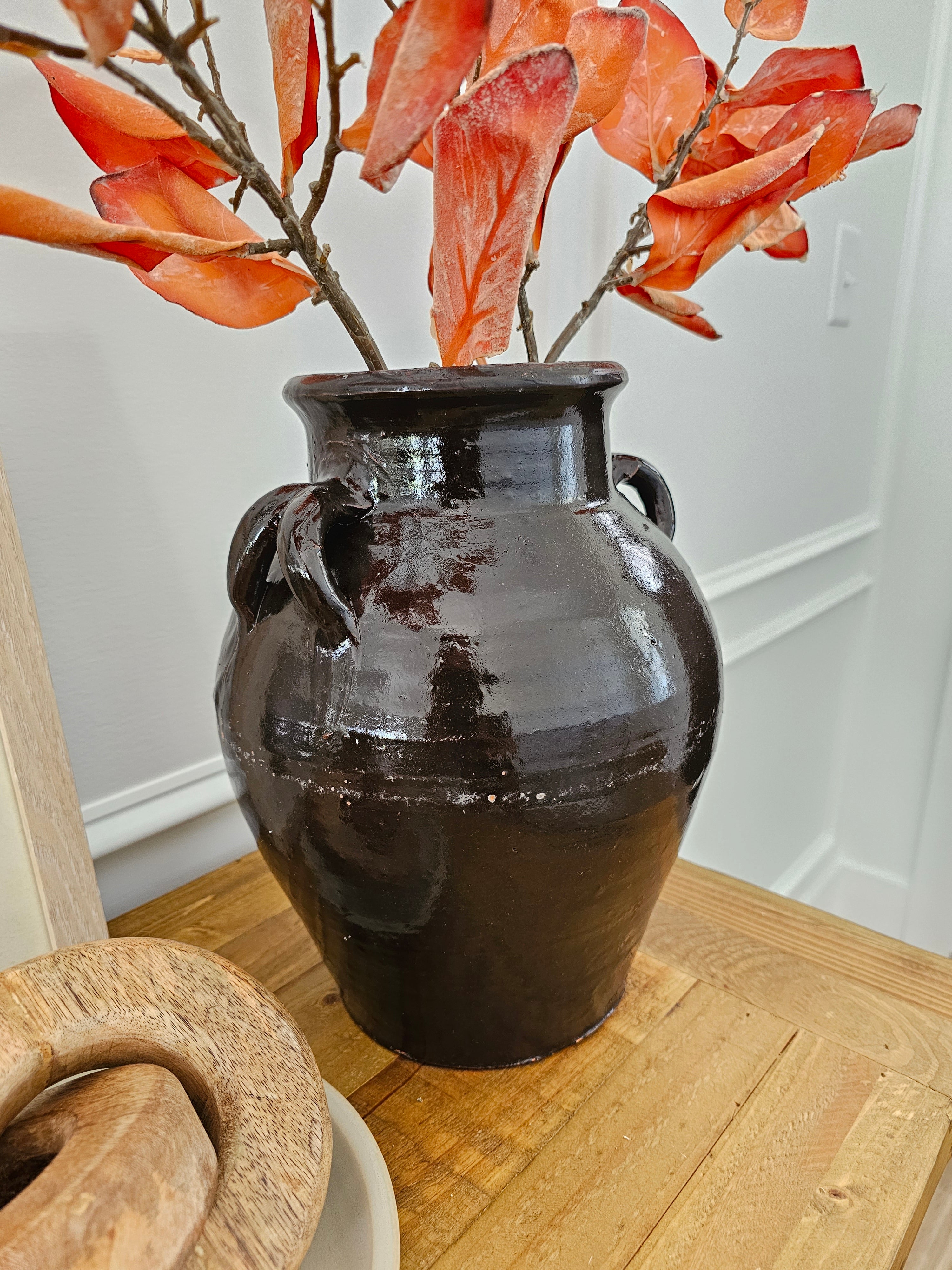 Large clay jar with handles
