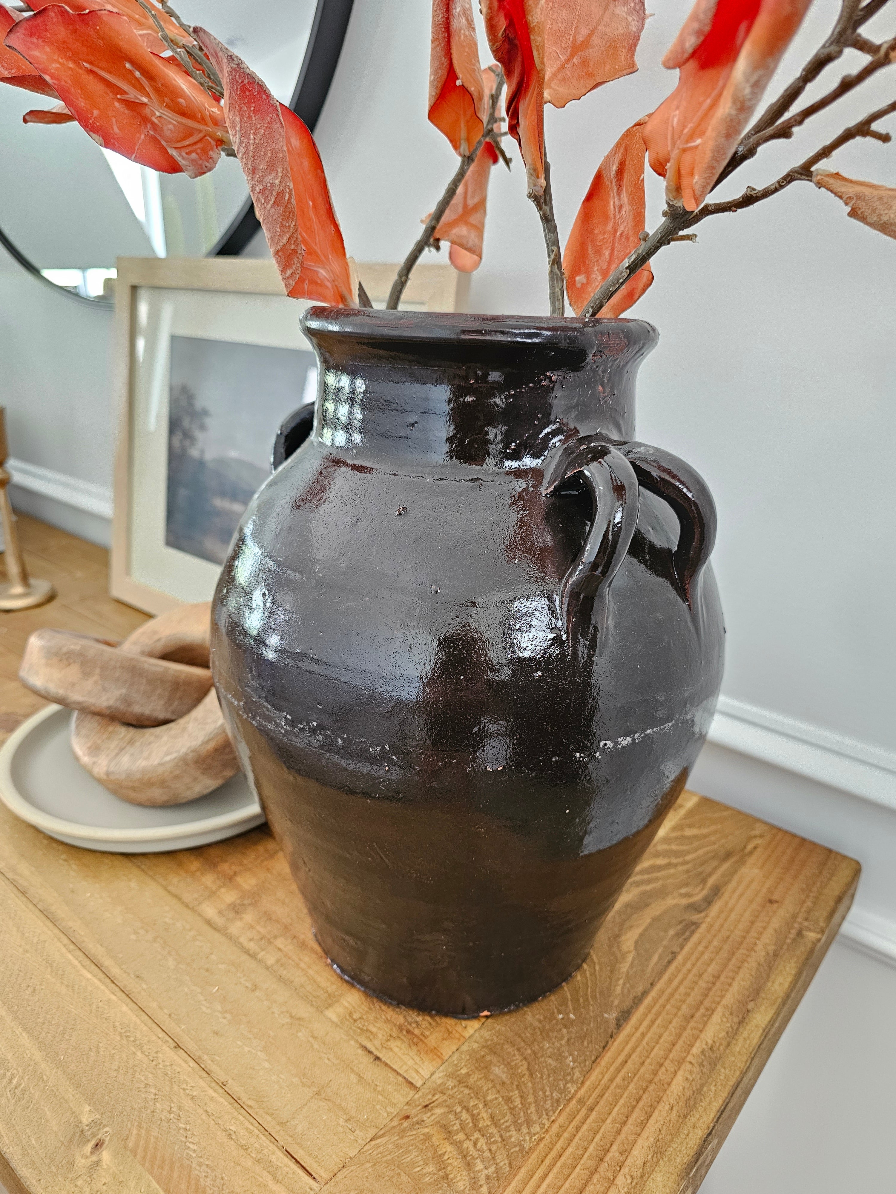 Large clay jar with handles
