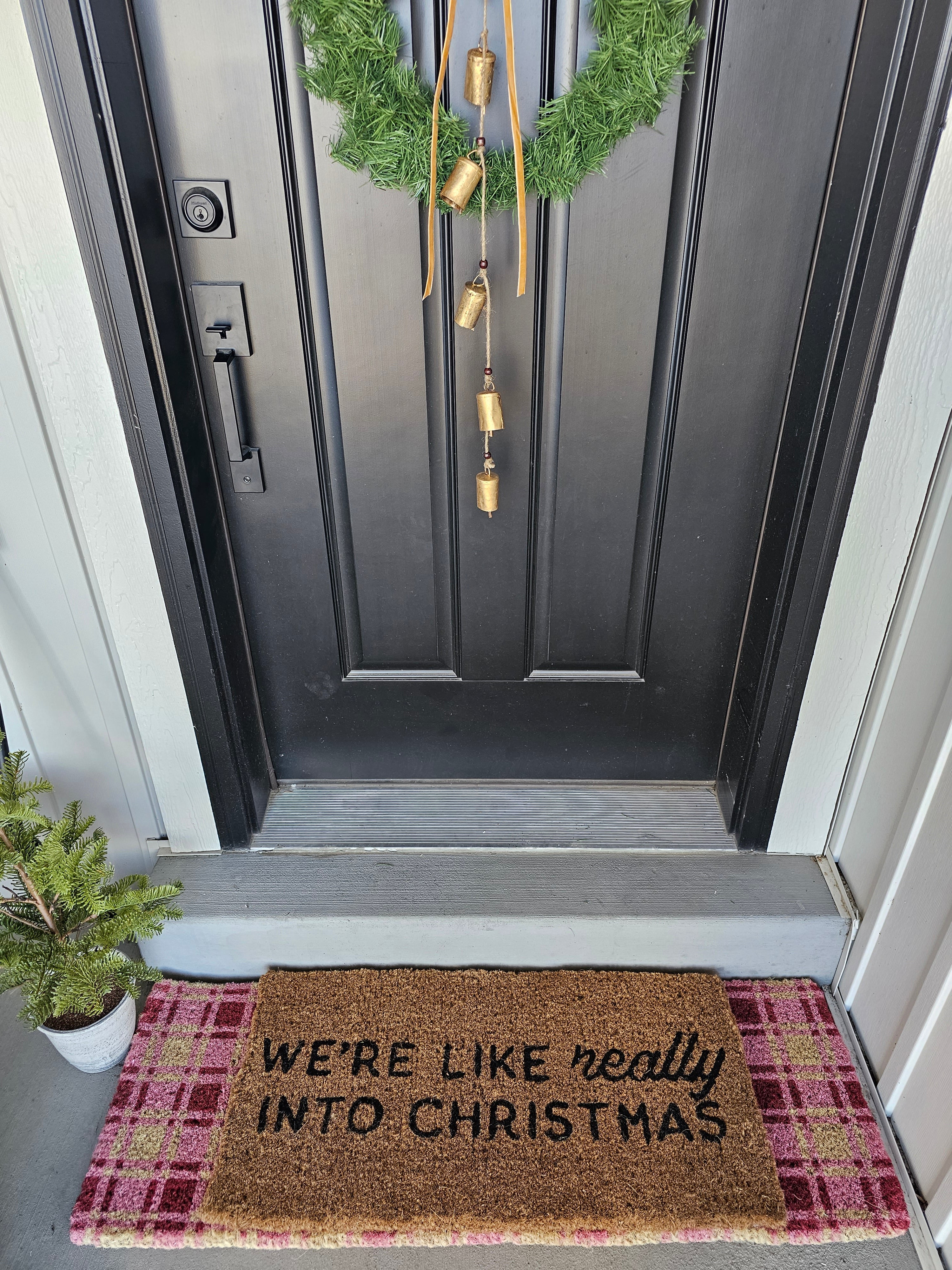 We're like really into Christmas doormat