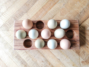 Wood egg tray