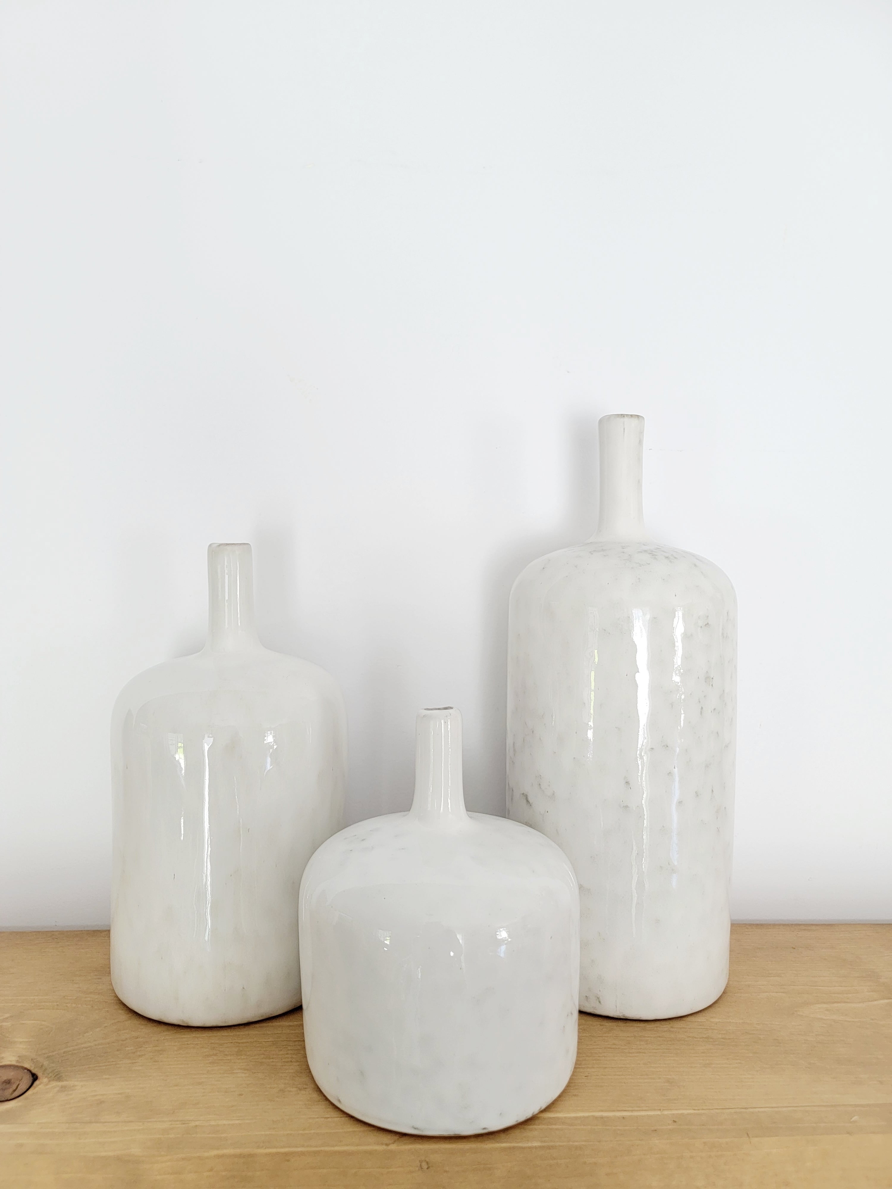 Large white glaze vase