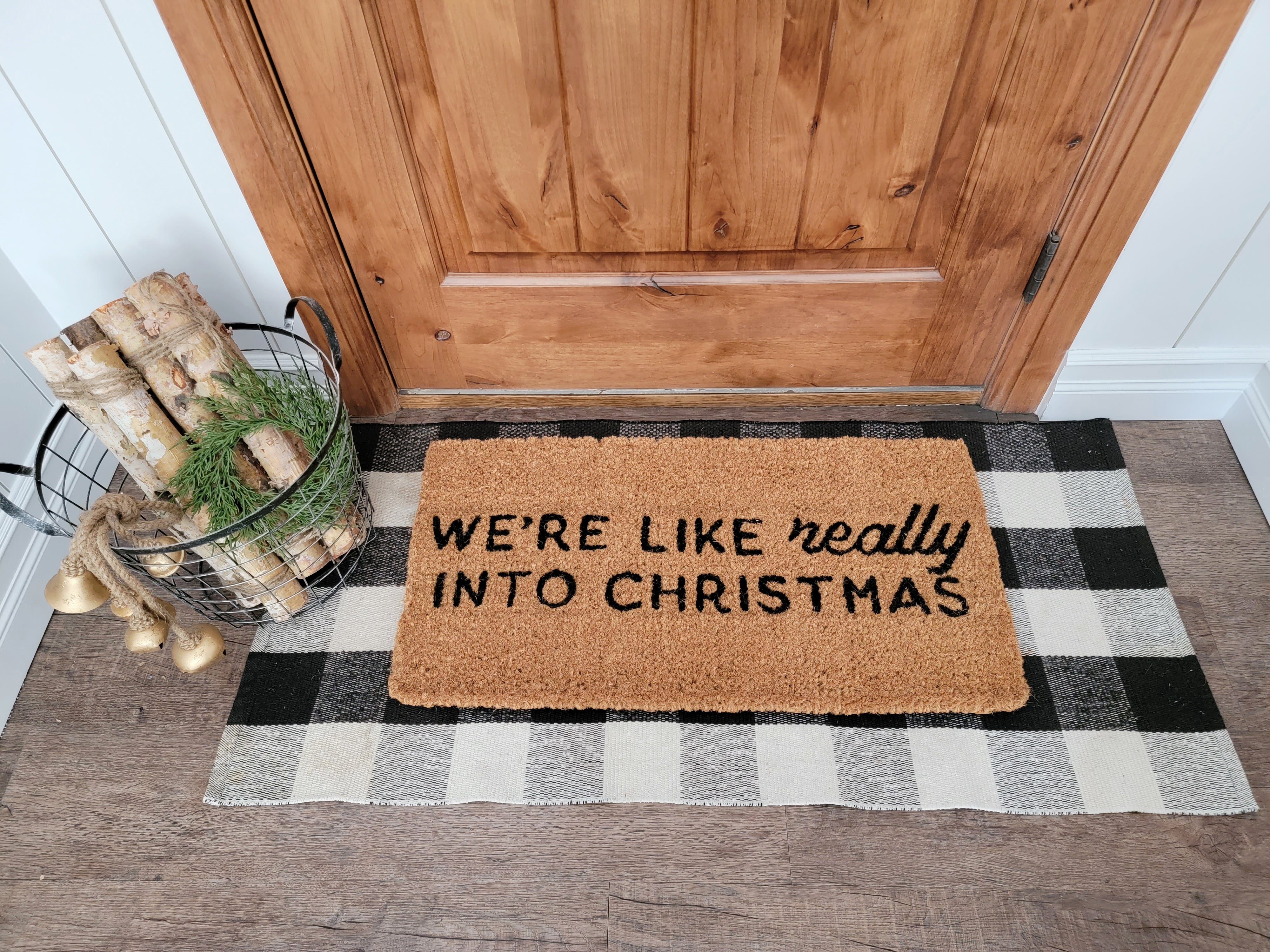 We're like really into Christmas doormat